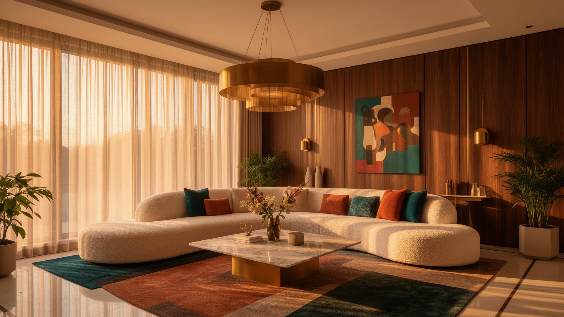 Luxurious living room interior